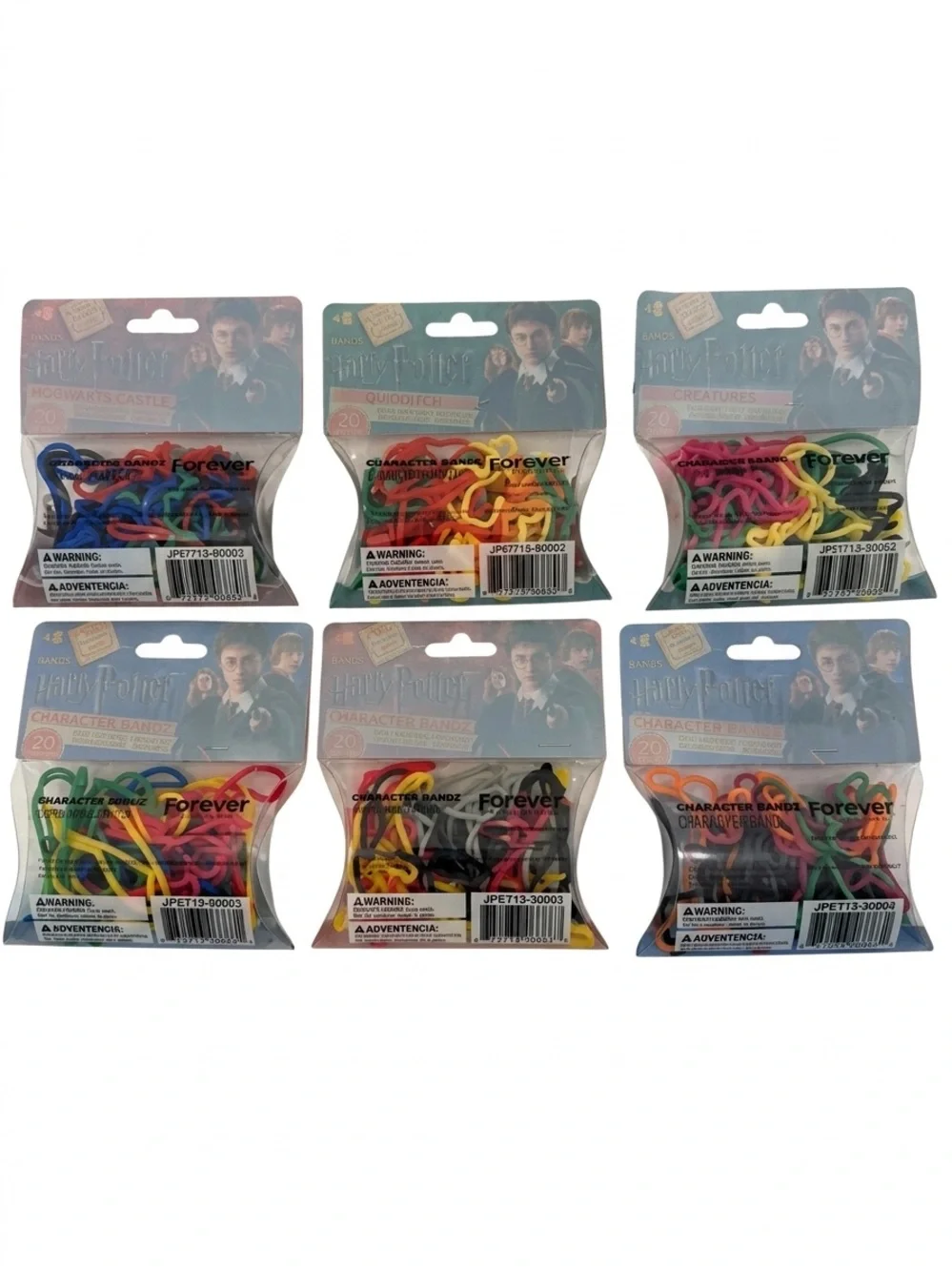 Harry Potter Character Bandz Lot of 6 Packs Vintage Silly Bands
